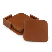 Load image into Gallery viewer, Londo Leather Coasters (Set of 4) - Non-Slip Surface