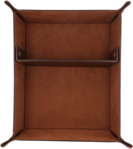 Londo - Leather Tray Organizer - Practical Storage Box for Wallets, Watches, Keys, Coins, Cell Phones and Office Equipment