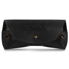 Load image into Gallery viewer, Londo Genuine Leather Eyeglass Case with Button Closure