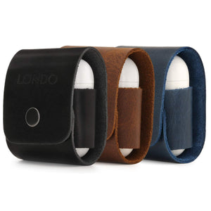 Londo Genuine Leather Case Compatible with Apple Airpods and Airpods 2