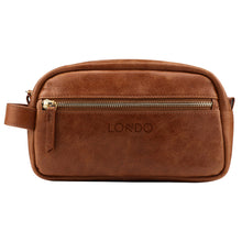 Load image into Gallery viewer, Londo Genuine Leather Travel Toiletry Dopp Kit, Makeup Shaving Organizer Bag, Case - Unisex
