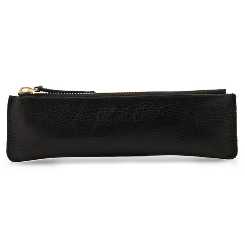 Londo Zippered Genuine Leather Pen and Pencil Case