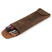 Load image into Gallery viewer, Londo Genuine Leather Snap Cover Retro Pen and Pencil Case