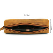 Load image into Gallery viewer, Londo Genuine Leather Zipper Pen, Pencil &amp; Cosmetic Case
